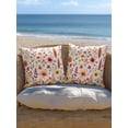 thumbnail image 4 of Outdoor Pillows Waterproof, Thanksgiving Fall Bedding Throw Pillows with Insert for Couch Sofa Bed, Autumn Orange Pumpkin Flowers Floral 18x18 Inch Pillowcases Decorative Patio Pillow Set of 1, 4 of 7