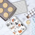 thumbnail image 5 of Yayeee Pot Holders Kitchen Heat Resistant with Pocket 7"x9.8" Cotton Oven Cooking Hot Pads, Beige Snow Houses, 5 of 7