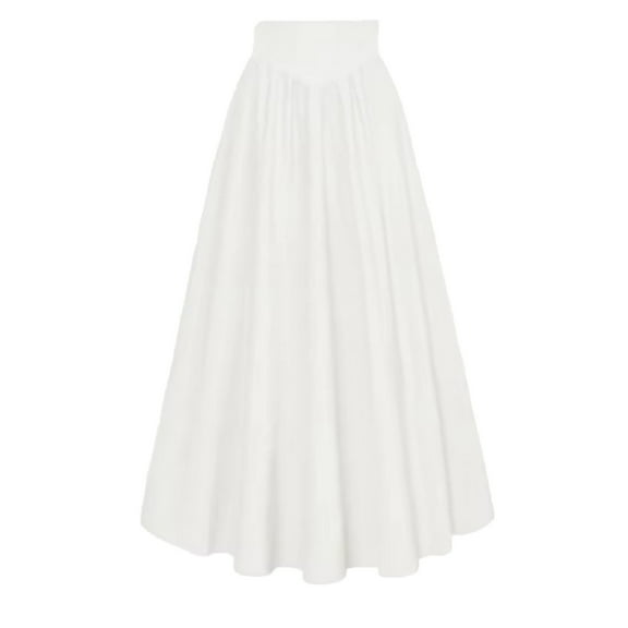 Victorian Skirts for Women Vintage Renaissance Pleated Floor Length High Waisted Flowy Long Skirt