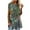 Green, variant on IROINNID Tops For Women Casual Tunic Large Size Printed Short Sleeve Round Neck Pullover Blouse Spring