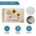 thumbnail image 6 of Sunflowers Placemats Set of 12, Vintage Bee You Are My Sunshine Beige Placemats for Dining Table, Place Mats for Kitchen Tabletop, Waterproof Wipeable Dining Table Mats Set, 6 of 9