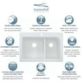 thumbnail image 5 of Transolid Radius Granite 33-in Drop-In Kitchen Sink Kit with Grids, Strainers and Drain Installation Kit in Grey, 5 of 7