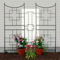 thumbnail image 3 of Achla Designs Square-On-Squares Modern Center Link Garden Trellis, 48 Inch Tall, Graphite Powder Coat Finish, 3 of 3