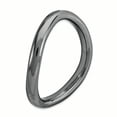 thumbnail image 3 of 925 Sterling Silver Black Plate Wave Stackable Ring Curved, 3 of 7