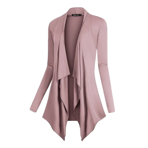 Urban CoCo Women's Long Sleeve Irregular Hem Cardigan (Lavender, 2XL)