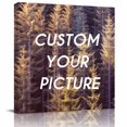 thumbnail image 2 of Yellow Forest Wall Art Painting on Canvas, Pine Tree Summer Botanical Modern Art Canvas Art Home Prints Wall Art Framed Modern Artwork for Living Room Bedroom Wall Decor 12x12in, 2 of 9