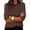 A492 Brown, variant on T-Shirt for Women Crewneck Long Sleeve Casual Relaxed Fit Striped Print Soft Breathable Lightweight Spring Fall Daily Streetwear Basic Top