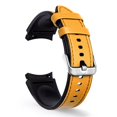 thumbnail image 1 of Correa de reloj de 20 mm para Samsung Watch 4 5 40 mm 44 mm Pulsera para Samsung Galaxy Watch 5 Pro Classic 42 mm 46 Silicona + bandas de cuero Tan Jianjun unisex, 1 of 2