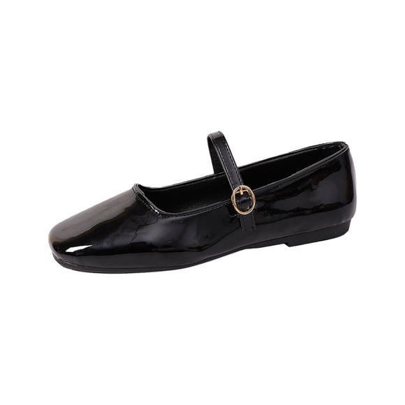 YOUYEDIAN Womens Mary Jane Shoes 2026 Slip on Dressy Ballerina Flats Non-Slip Soft Flats for Casual Work Office (Black)