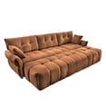 thumbnail image 6 of 3 - Seater Sofa Set With 3 Ottomans And Pillows, Sturdy Solid Wood Frame In Elegant Textured Chenille. Ideal For Living Rooms, Lounges, Offices, Hotels, Burnt Orange, 6 of 9