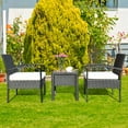 thumbnail image 2 of BLACK JAGUAR Cushioned Outdoor Wicker Rattan Chair Set Patio Furniture Backyard Seat, 2 of 5