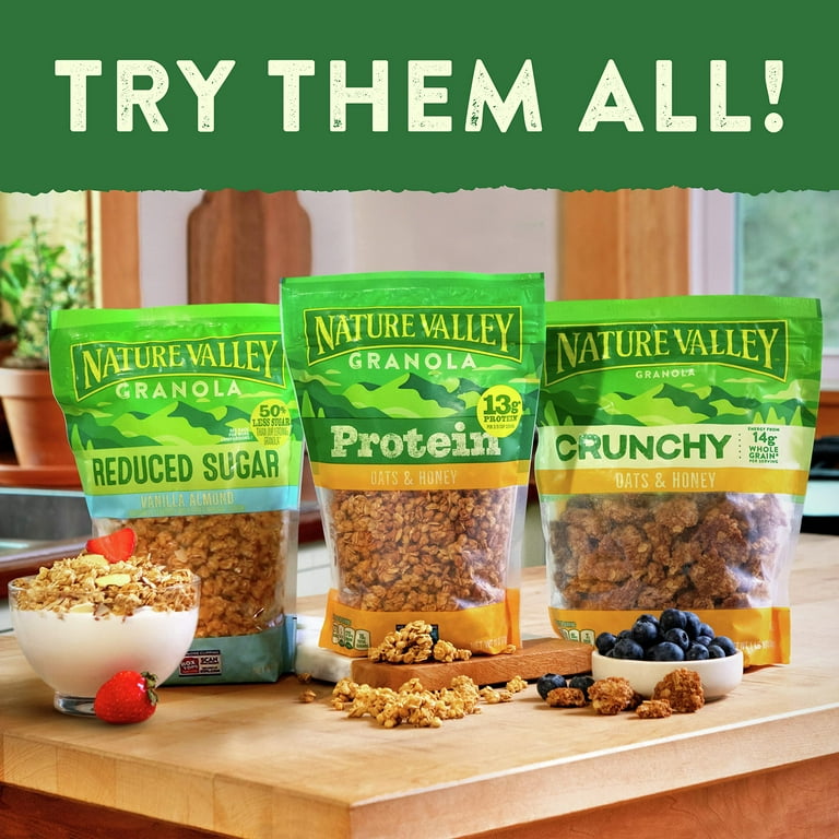 Nature Valley Granola Oats and Honey Protein Granola (Pack of 24