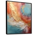 thumbnail image 2 of Designart "Desert Mirage Spiral In Gold And Pink II" Abstract Spirals Floater Framed Canvas Art Print, 2 of 5