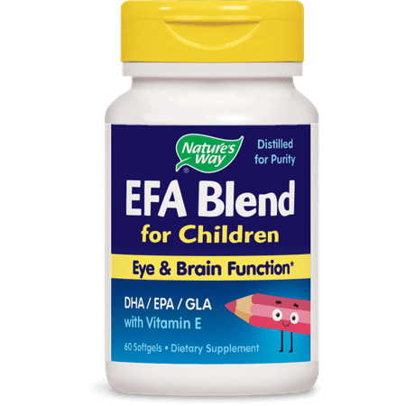 Blend Softgel - Nature's Way EFA Blend for Children with Vitamin E Softgels, 60 Ct