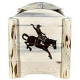 thumbnail image 3 of Montana Woodworks MWMAGVLZBRONC Montana Collection Magazine Rack with Laser Engraved Bronc Design, Clear Lacquer Finish, 3 of 5