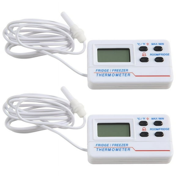 Freezer Thermometer Double Temperature Alarm Indoor Digital Display Electronic Household Refrigerator Thermometer
