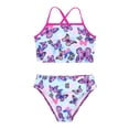 thumbnail image 5 of TiaoBug Kids Girls 3Pcs Tankini Swimsuit Set Printed Beach Swimwear Water Sport Bathing Suits Butterfly 8, 5 of 7