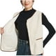 thumbnail image 2 of HongQid Women's Fleece Vests Button Warm Sleeveless Coat Vest Fall Fuzzy Lightweight Jackets Winter Soft Outerwear with Pockets, 2 of 6