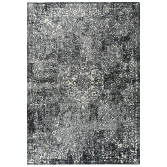 Alora Decor Swagger 9'10" x 12'6" Medallion Floral Gray/Dk Gray/Black/Ivory Rug