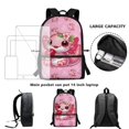 thumbnail image 6 of Uourmeti Cartoon Axolotl with Cherry & Heart Durable School Backpack for Work Hiking, Lightweight Stylish Student Bookbag Smooth Zipper Shoulder Backpack, 6 of 6