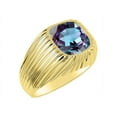 thumbnail image 3 of RYLOS Men's Ring - Gorgeous 12MM Alexandrite in 14K Yellow Gold Size 12, 3 of 7