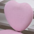 thumbnail image 2 of Corazón en forma de amor Silla de oficina de diseño trasero con altura ajustable y ruedas giratorias 360, rosa, 2 of 5