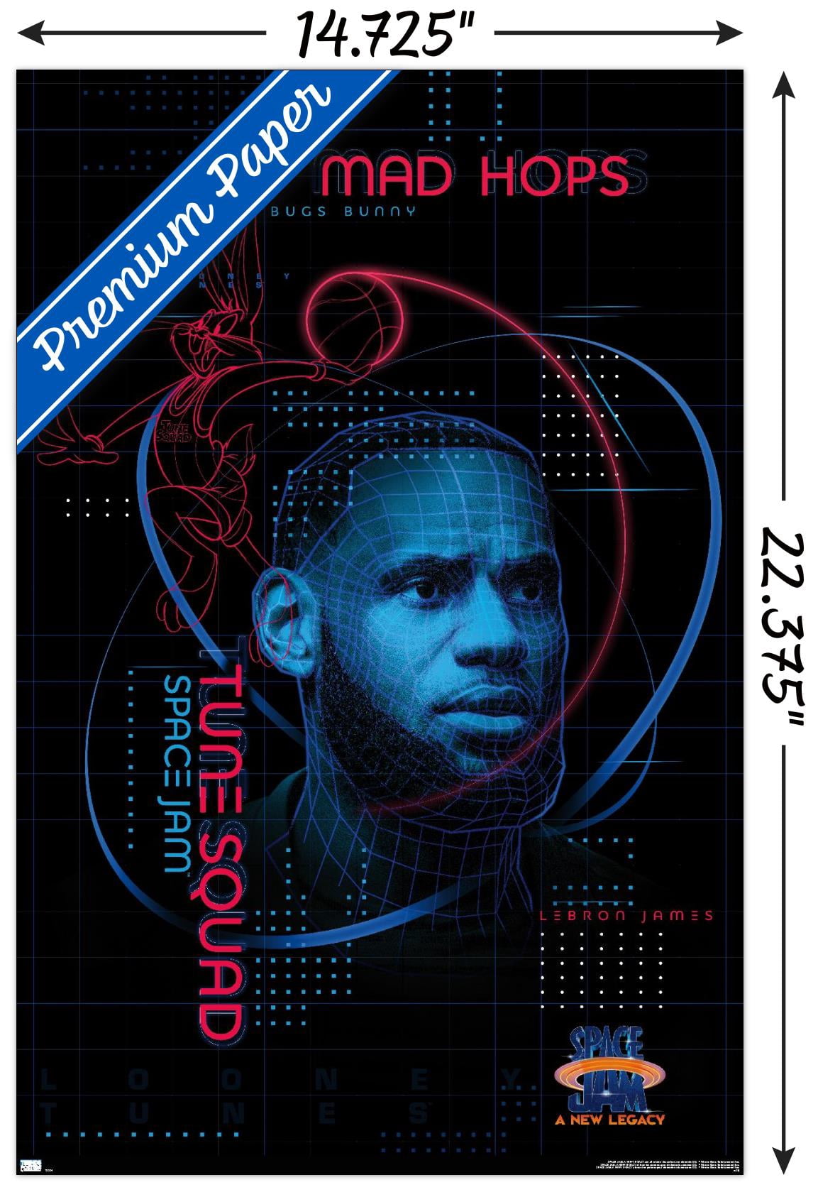 Space Jam: A New Legacy - Hologram Wall Poster, 14.725" x 22.375"