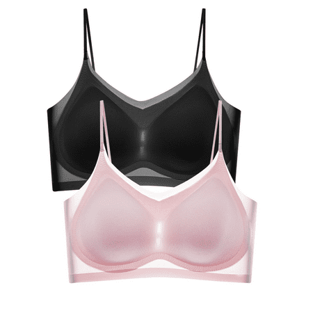 Fulorrnie Bras for Women Comfort Wirefree Supportive Seamless No Show Sport Plunge Full Coverage Bra  PK1  XXXL