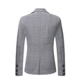 thumbnail image 6 of IWRICH Suit Sets for Men 2 Piece Long Sleeve Slim Fit Matching Sets One Button Wedding Party Outdoor Casual Fashion Outfits Grey XL, 6 of 8