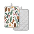 thumbnail image 2 of 2 Pack Pot Holders for Kitchen Heat Resistant Hot Pads Sets for Cooking Baking Christmas Spices and Holly Leaves, 2 of 7