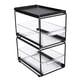 thumbnail image 1 of Organizador de almacenamiento para armario con contenedor transparente, organizador de armario, duradero y multiusos. Dos capas negro, 1 of 9