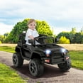 thumbnail image 3 of Gymax 12V Kids Ride On Truck Car Electric Vehicle Remote w/ Music & Light Black, 3 of 10