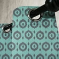 thumbnail image 3 of Ambesonne Ikat Grommet Curtain, Traditional Dots, 50" x 120", Turquoise Grey, 3 of 6