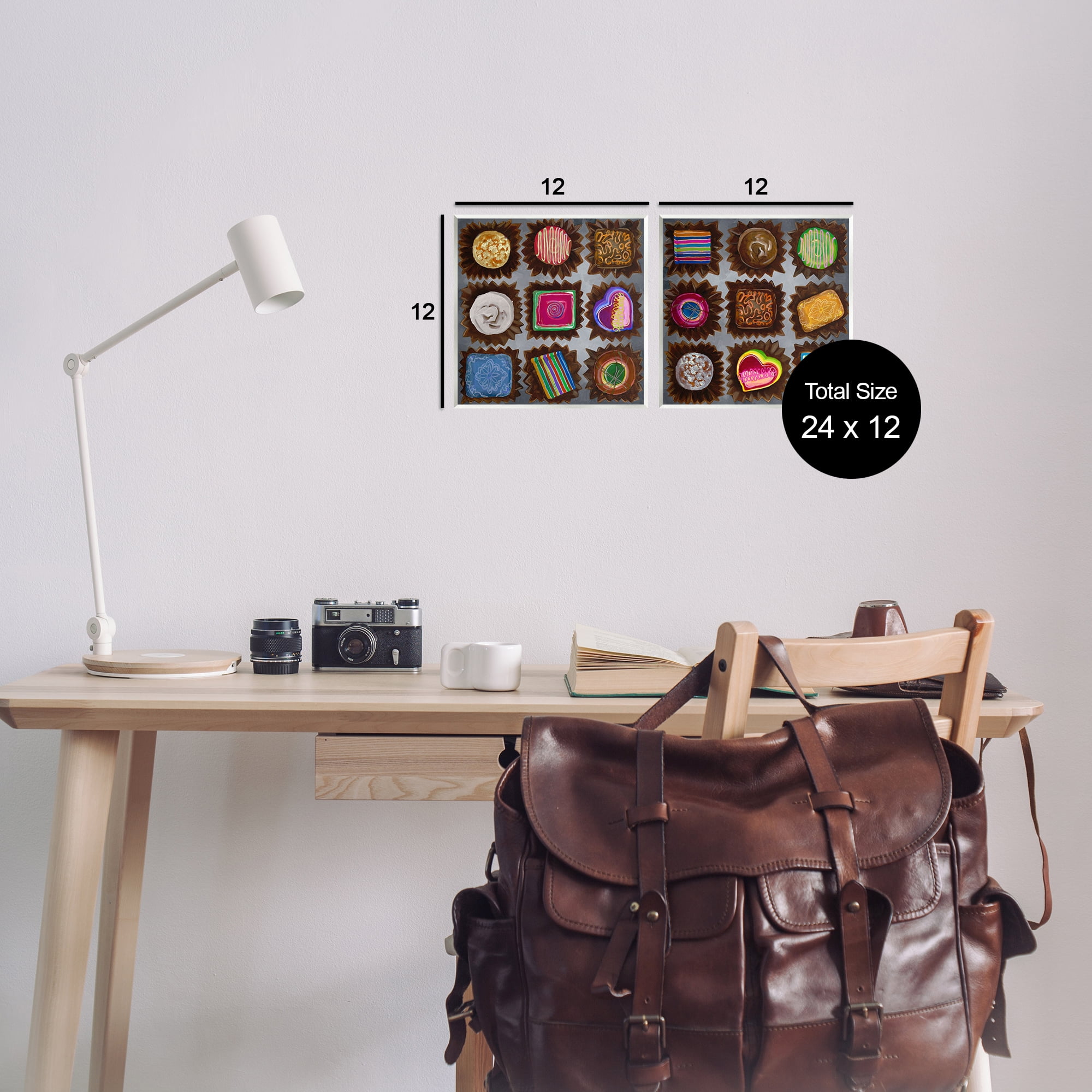 Stupell Industries Various Chocolate Choices Food & Beverage Painting Unframed Art Print Wall Art, 12 x 12, Set of 2