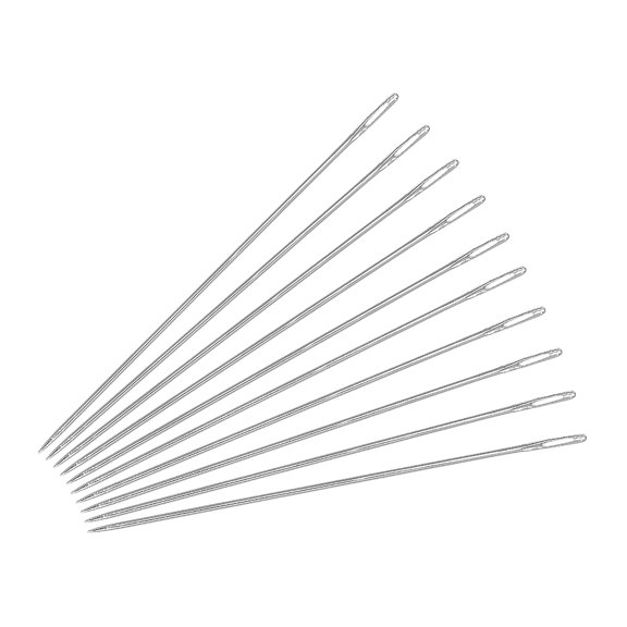 Uxcell 1.26 inch Beading Needles Fine Thin Long Straight Sewing Embroidery Threads Stainless Steel Silver Tone 100pcs