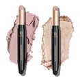 thumbnail image 1 of FV Sombra de ojos impermeable Duo Stick Crema de larga duración Sombra de ojos Juegos de maquillaje Lápiz de sombra de ojos de alta pigmentación con acabado mate y brillante Aspecto natural (rosa y ch, 1 of 1