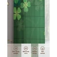 thumbnail image 6 of Saint Patrick'S Day Clover Green Leaf Sheer Curtains 2 Panels Set Sheer Window Curtains Light Filtering Rod Pocket Voile Drapes for Bedroom Living Room 52"x45", 6 of 9