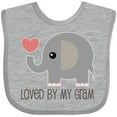 thumbnail image 3 of Inktastic Loved by My Gram Grandchild Boys or Girls Baby Bib, 3 of 4