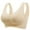 Beige, variant on HOWPAY Full Coverage Bras for Women Push up Wireless No Underwire Supportive Stretch Sports Pullover Bralettes Comfortable Soft T-Shirt Bra Beige L