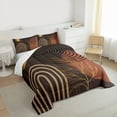 thumbnail image 3 of Homewish Geometric Stripes Circle 2pcs Bedding Comforter Set for Female Men Teens,Vintage Aesthetic Twin Comforter Sets,Botanical Plants Leaves Breathable Bedding Set,Breathable Home Decor, 3 of 8