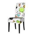 thumbnail image 1 of Dining Chair Back Cover, Water Washing, Disassembly Chair Sleeve Sliding Cover Protective Cover-Cartoon Spaceship Pattern Chair Protectors Seat Covers, 1 of 8