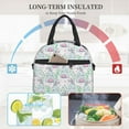 thumbnail image 4 of Naloa Rabbit Back View Print Lunch Bag for Women & Men Insulated Lunch Box or Cooler Lunch Tote Bags for Work, Travel, Outdoor, 4 of 5