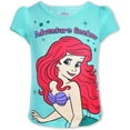 thumbnail image 4 of Disney Princess Girl's 4 Pack Short Sleeve T-Shirt - Cinderella, Belle, Rapunzel, and Ariel, 4 Blue, 4 of 9