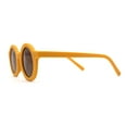 thumbnail image 3 of Kids Child Size Thick Plastic Round Circle Lens Retro Sunglasses Yellow Brown, 3 of 4