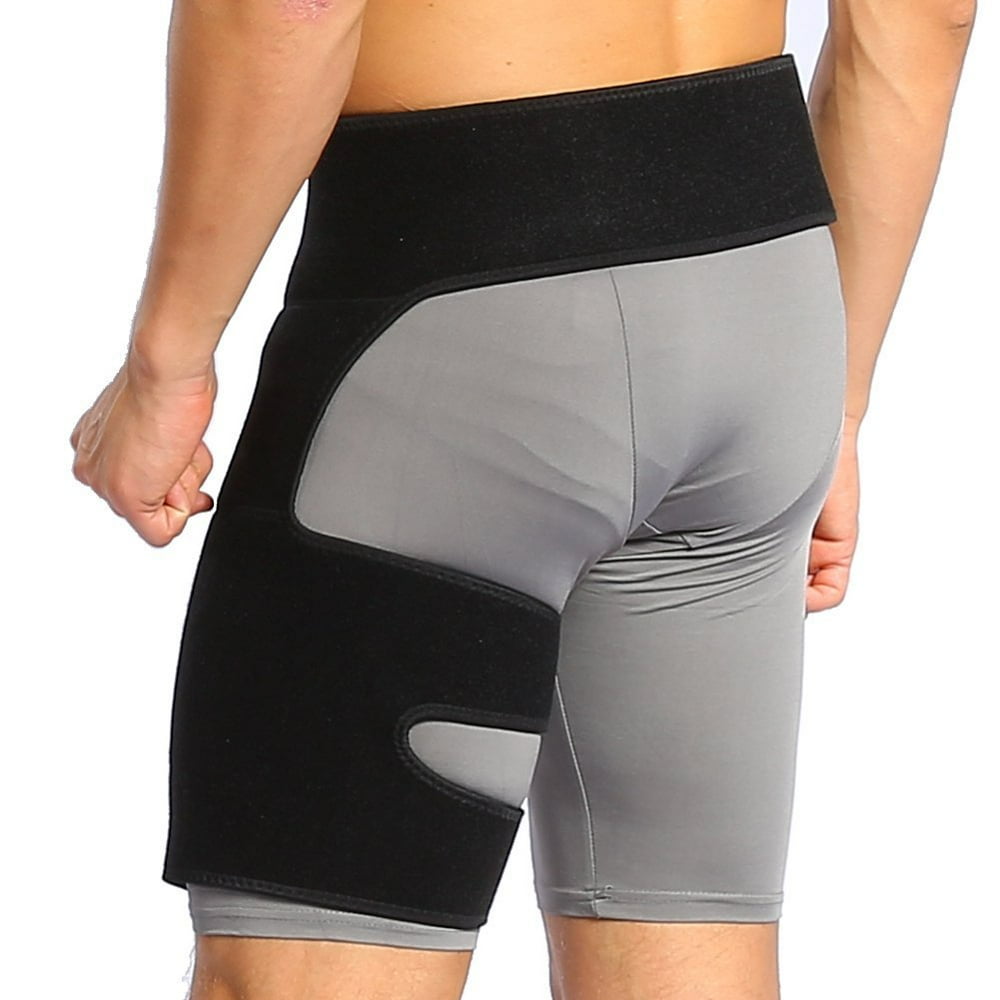 Yosoo Groin Support Adjustable Neoprene Thigh Compression Wrap Hip ...