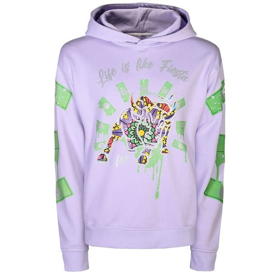 Fiesta Bull Reflective Affirmation Hoodie - Lavender