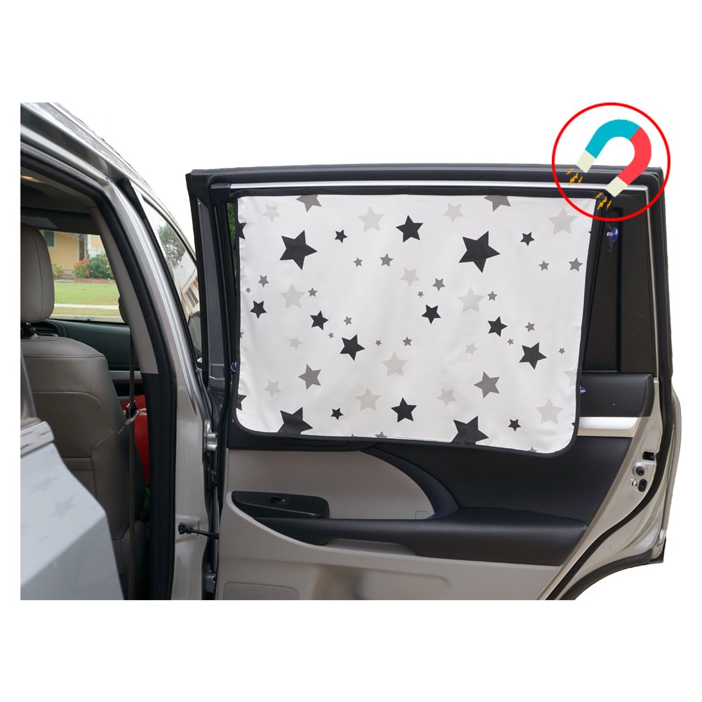 Car Side Window Sun Shade Universal Reversible Curtain for