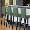 thumbnail image 6 of Unique Bargains Bar Stool Covers for Bar Counter Short Back Chair Slipcovers Dark Cyan 4 Pcs, 6 of 8