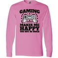 thumbnail image 3 of Inktastic Gaming Makes Me Happy Long Sleeve T-Shirt, 3 of 5