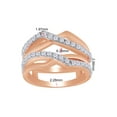 thumbnail image 2 of Round White Cubic Zirconia Crossover Enhancer Guard Ring 10k Rose Gold Ring Size - 12, 2 of 3
